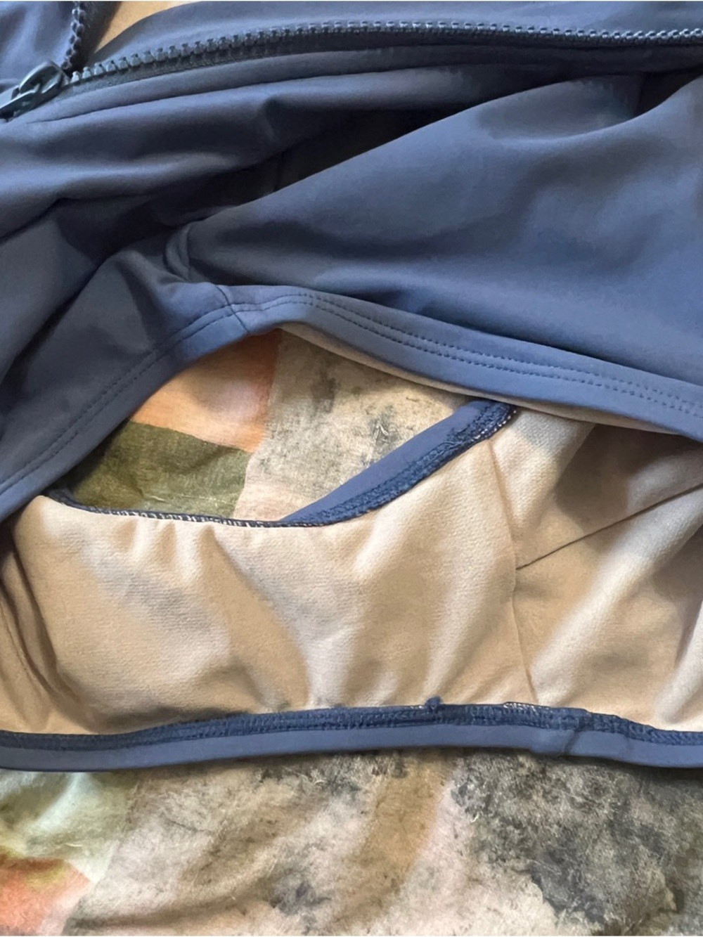 Kona Sol Light Blue Zip Front Women's Swimsuit L - Picture 11 of 11
